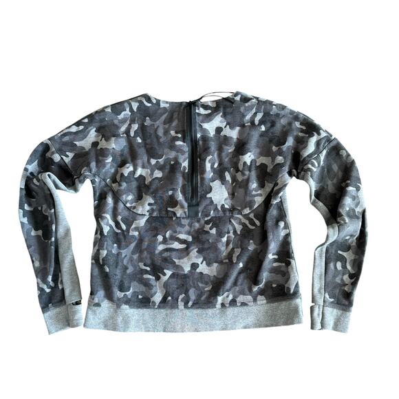 Nike Womens Sweat Tech Fleece Camo Crew Neck Sweatshirt Long Back Zipper - Small - Picture 7 of 15